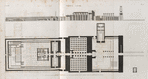 Thèbes. Karnak. 1-3. Plan, coupe générale et élévation du palais; 4. Plan d'un petit temple près de l'enceinte du palais.