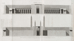 Thèbes. Karnak. 1. Coupe transversale du péristyle du palais; 2. Coupe transversale du palais prise en avant des obélisques.