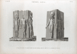 Thèbes. Karnak. Vues d'un bloc en granit orné de six figures, trouvé près de la galerie du palais.
