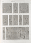 Thèbes. Karnak. Divers bas-reliefs sculptés dans l'intérieur du palais et dans les édifices du sud.