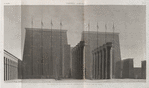 Thèbes. Karnak. Vue perspective du palais prise de l'intérieur de la cour du côté de l'ouest.