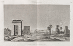 Thèbes. Karnak. Vue de la porte et des temples du sud.