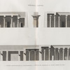 Thèbes. Karnak. 1-3. Coupes longitudinales et transversales; 4-6. Détails de chapiteaux du Grand Temple du sud.