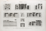 Thèbes. Karnak. Plans élévation coupes et détails du petit temple du sud.