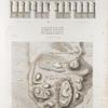 Thèbes. Med-A'moud [Medamud]. 1.  Plan topographique des ruines; 2.3. Plan et élévation des restes d'un portique.