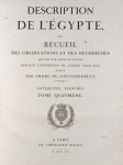 Description de l'Égypte, ...  Antiquités. Planches. Tome quatrième.