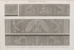 Denderah [Dandara] (Tentyris). 1. Frise de la partie postérieure du portique; 2. Corniche de la 1-re salle de l'appartement du Zodiaque; 3. Frise and corniche du Grand Temple.