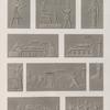 Denderah [Dandara] (Tentyris). Costumes et bas-reliefs sculptés dans l'appartement du Zodiaque et sur les murs du Grand Temple.