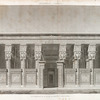 Denderah [Dandara] (Tentyris). Vue perspective de la façade du portique du Grand Temple.