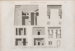 Denderah [Dandara] (Tentyris). 1. Coupe du 2-ème portique du Grand Temple; 2-4. Détails du  petit édifice de la terrasse; 5-9. Plan,  élévation et coupes de l'édifice du sud; 10.11. Plan et élévation de l'édifice du nord.