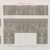 Denderah [Dandara] (Tentyris). 1.2. Décoration de la corniche et de la frise intérieure de la galerie du Typhonium; 3-6. Légendes variées et détails de la même frise.