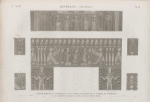 Denderah [Dandara] (Tentyris). 1.2. Décoration de la corniche et de la frise intérieure de la galerie du Typhonium; 3-6. Légendes variées et détails de la même frise.