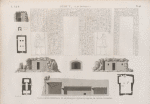 Syout [Asyût] (Lycopolis). Plans, coupes, élévations et décorations hiéroglyphiques de divers hypogées.