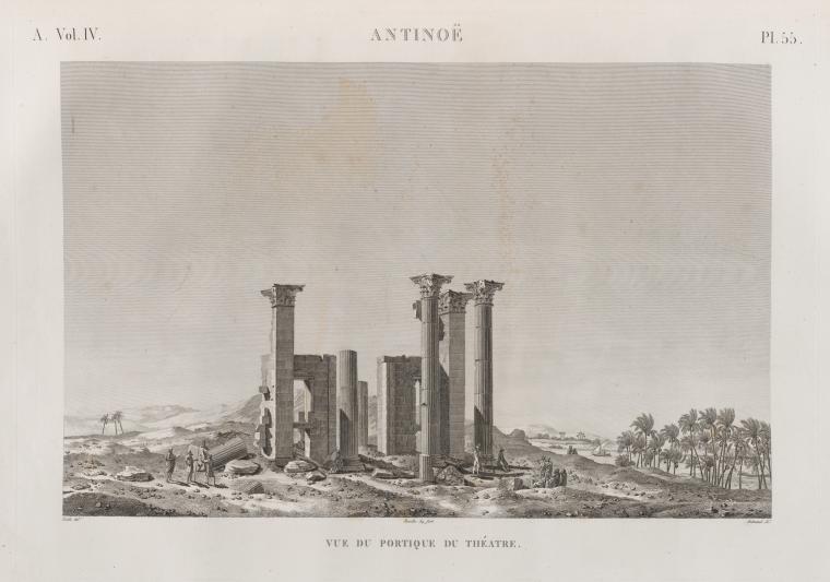 Antinoë [Antinoöpolis]. Vue du portique du Théatre. - NYPL Digital ...