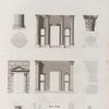 Antinoë [Antinoöpolis]. Plan, élévation, coupes et détails du portique du Théatre.