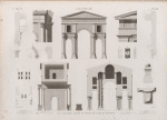 Antinoë [Antinoöpolis]. Plan, élévation, coupes et détails de l'arc de triumphe.