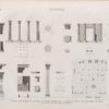 Antinoë [Antinoöpolis]. 1-20. Plans, élévations et détails de divers portiques; 21-24. Plan et détail d'un bâtiment de bains; 25-28. Colonnade de la rue principale.