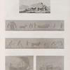 Heptanomide. Beny Hasan [Beni Hasan]. 1. Vue d'une ancienne carriere appellée Establ Antar; 2-4. Bas-reliefs et peintures de divers hypogées.