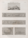 Heptanomide. Beny Hasan [Beni Hasan]. 1. Vue d'une ancienne carriere appellée Establ Antar; 2-4. Bas-reliefs et peintures de divers hypogées.