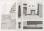 Pyramides de Memphis. 1.2. Plan et élévation de l'angle nord-est de la Grande Pyramide; 3-8. Plan et coupes de l'entrée, et détails du sarcophage de la salle supérieure.