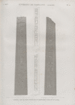 Environs de Babylone (Le Kaire) [Cairo]. Détails des quatre faces d'un obélisque trouvé au Kaire.