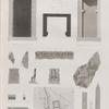 Isthme de Soueys [Isthmus of Suez], Bubaste [Bubastis], Tanis, Thmuis. 1-4. Fragmens Persépolitains; 5. Mouqfâr; 6-8. Groupe d'Aboukeycheyd; 9. Antiquités de Bubaste; 10. de Tanis; 16-19. Monolithe de Thmuis.