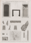 Isthme de Soueys [Isthmus of Suez], Bubaste [Bubastis], Tanis, Thmuis. 1-4. Fragmens Persépolitains; 5. Mouqfâr; 6-8. Groupe d'Aboukeycheyd; 9. Antiquités de Bubaste; 10. de Tanis; 16-19. Monolithe de Thmuis.