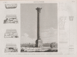 Alexandrie [Alexandria]. Vue profils et détails de la grande colonne appelée communément Colonne de Pompée.