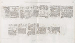 Papyrus, hiéroglyphes, inscriptions et médailles. Manuscrit sur papyrus.