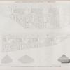Papyrus, hiéroglyphes, inscriptions et médailles. Plan, coupes et détails hiéroglyphiques d'un monolithe égyptien, trouvé à Damiette [Damietta].