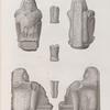 Collection d'antiques. 1-4. Figure en granit noir; 5-7. Fragmens en albâtre.