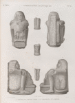 Collection d'antiques. 1-4. Figure en granit noir; 5-7. Fragmens en albâtre.