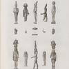 Collection d'antiques. 1-8. Figures en bronze; 9-16. Figures et fragmens en terre cuite émaillée.