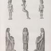 Collection d'antiques. 1-3. Figure en bronze; 4-6. Figure en serpentine.