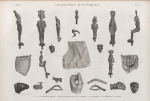 Collection d'antiques. 1-10.12.13.20-24. Figures en bronze; 11. Fragment de bas-relief en pierre; 14-16. en marbre; 17.18. en hématite; 19. en plomb.