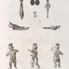 Collection d'antiques. 1-7. Lampes en bronze; 8.9. Pierres gravées.