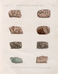 Minéralogie. Syène et les Cataractes. 1-4.7. Variétés du granit oriental ou syénit des anciens; 5.6.8. Diverses roches primitives.
