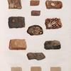 Minéralogie. Gebel Selseleh etc., Montagne Rouge etc. 1-4. Pouddingue memnonien; 5. Caillou d'Égypte; 6.8.9. Grès ferrugineux; 7.10-12. Grès monumental; 13. Grès à ciment siliceux.