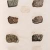 Minéralogie. Arabie Pétrée (Mont Sinaï, Mont Horeb). 1.2. Sinaïtes; 3.4. Roches granitiques; 5. Granit orbiculaire; 6. Roche quartzeuse herborisée.