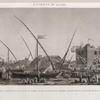 Environs du Kaire [Cairo]. 1. Vue de la prise d'eau du canal du Kaire, et de la fête qu'on célèbre annuellement à l'ouverture de la digue.