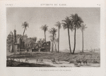 Environs du Kaire [Cairo]. Vue d'une mosquée ruinée dans l'île de Roudah [el-Rôda].