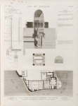 Île de Roudah [el-Rôda]. 1. Plan général du meqyâs ou nilomètre; 2. Plan du puits; 3. Coupe du nilomètre; 4-6. Détails de la colonne.