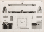 Le Kaire [Cairo]. Plan, élévation, coupes et détails d'ornement de la Mosquée de Touloun.