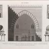 Le Kaire [Cairo]. 1.Portion de la coupe transversale de la Mosquée de Soultân Hasan; 2.3. Détails des portes intérieures; 4.5. Détails du pavillon destiné aux ablutions.