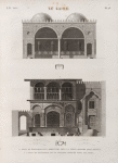 Le Kaire [Cairo]. 1.2. Plan et élévation d'un abreuvoir près la porte appelée Qarâ Meydân; 3.4. Plan et élévation de la citerne appelée Sibil Ali Agha.