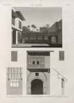 Le Kaire [Cairo]. 1-3. Porte d'entrée et détails de la maison de Hasan Kâchef; 4-6. Vue et détails de la treille du jardin.