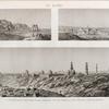 Le Kaire [Cairo]. 1.2. Vues des tombeaux situés près de Gebel Moqattam; 3. Vue des tombeaux situés près de la porte de Qarâfeh.