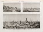 Le Kaire [Cairo]. 1.2. Vues des tombeaux situés près de Gebel Moqattam; 3. Vue des tombeaux situés près de la porte de Qarâfeh.
