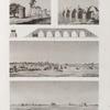 Basse Égypte. 1.2. Vues de Birket el-Hâggy; 3.4. Élévations et coupe du pont de Beysous; 5. Pont de Chybyn; 6. Tourelles contre les arabes.