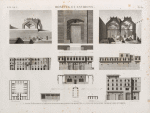 Rosette [Rosetta] and environs. 1-10. Plans, élévations et détails de plusieurs maisons de Rosette; 11.12. Vues de plusieurs tombeaux des environs.